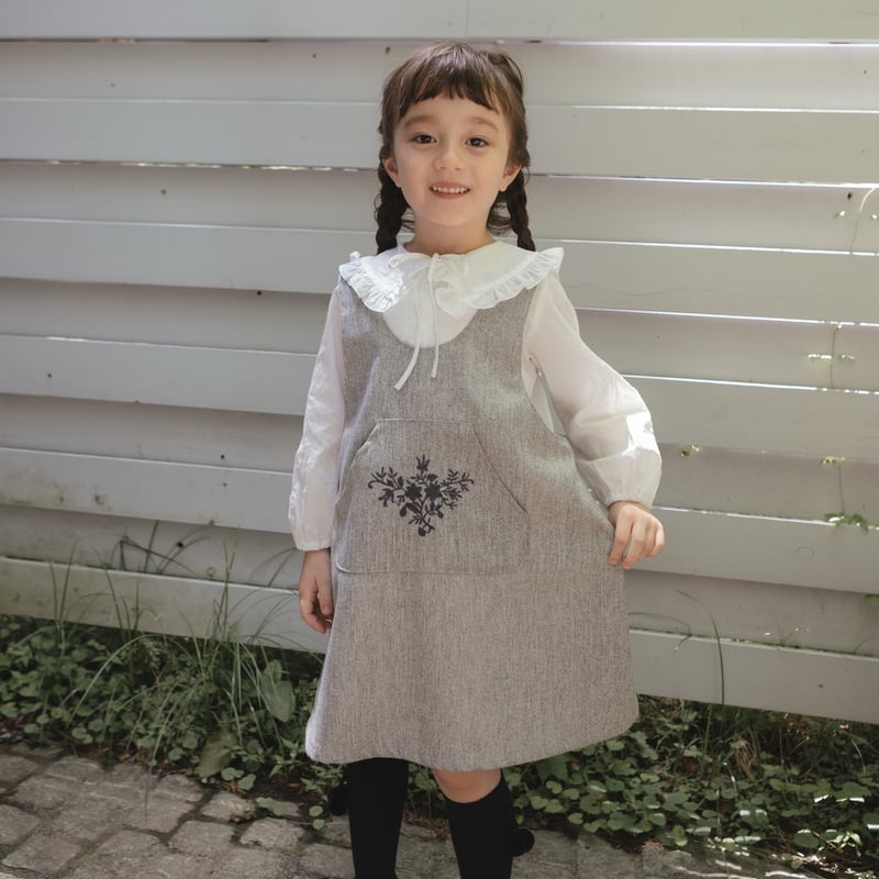 Jumper skirt / herringbone | june -little closet-