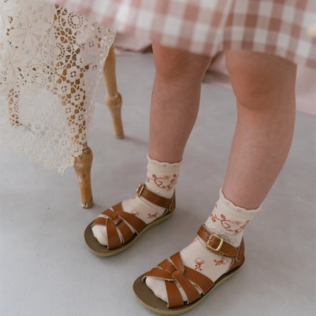 Collegien / Camélia - Jacquard Flower Ankle Socks