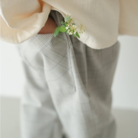 Sarrouel pants / Quiet gray check