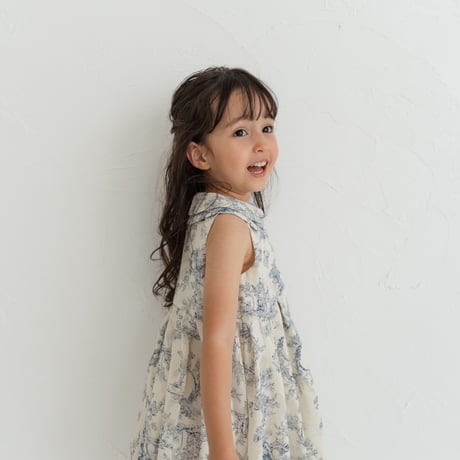 Lala dress / toile de jouy - vanilla