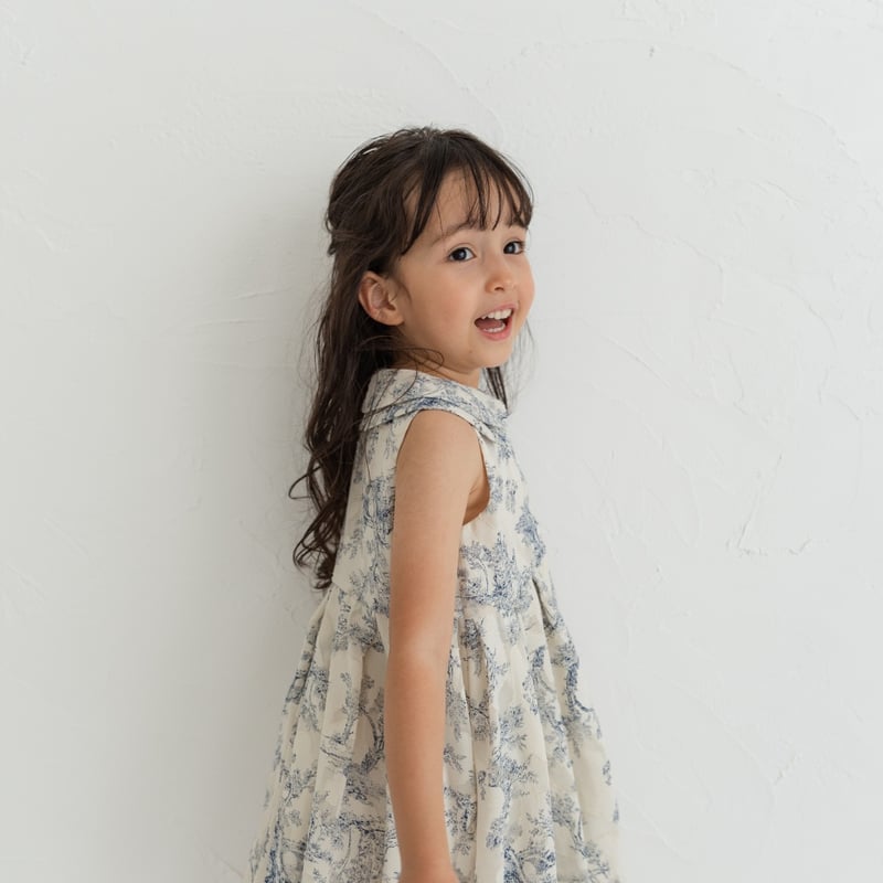 lala 子供　フォーマル　165cm Lala dress / toile de jouy - vanilla | june -li