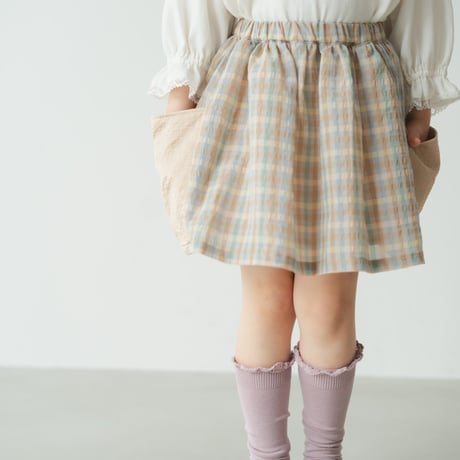 Dragee skirt / Camel check