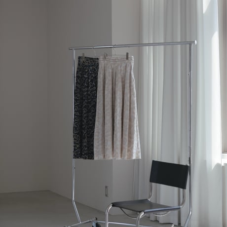 ladies Maison Flare skirt / navy jacquard