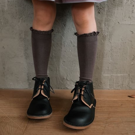 condor / Knee socks with lace edging cuff 2409-2
