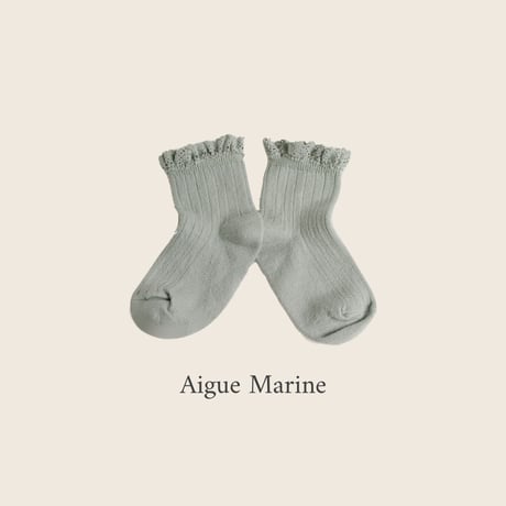 Collegien / Lili - Lace Trim Ribbed Ankle Socks