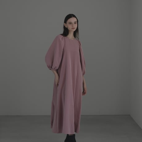 ladies Puff sleeve dress / baked pink