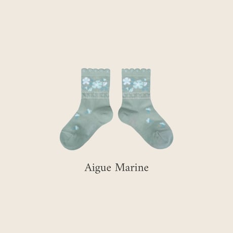 Collegien / Camélia - Jacquard Flower Ankle Socks