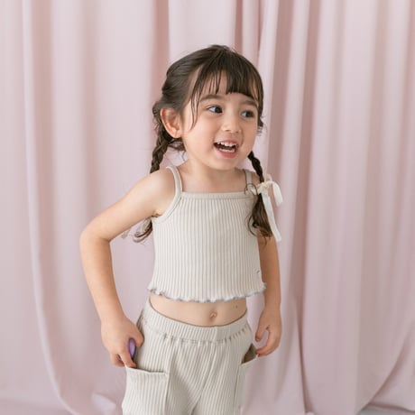 Rib mellow camisole / beige