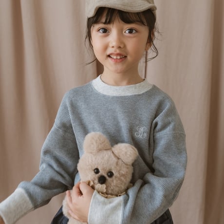 kids Waffle sweat / blue milk