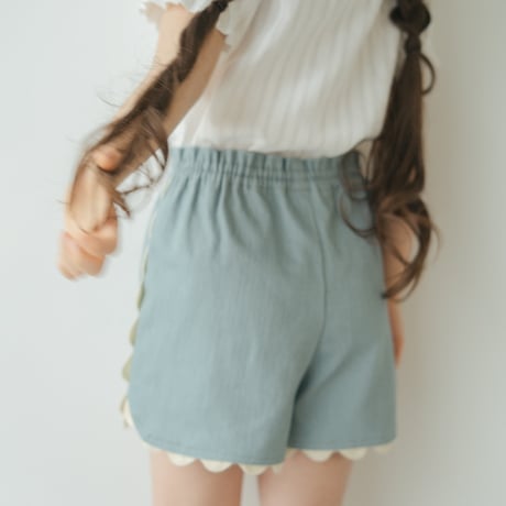 Tuille short pants / Light denim