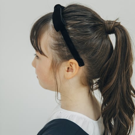 Ribbon head band / black