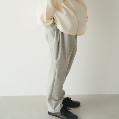 Sarrouel pants / Quiet gray check