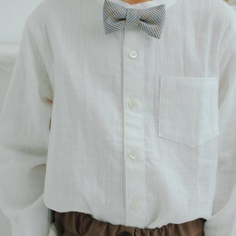 Stand collar shirt / white