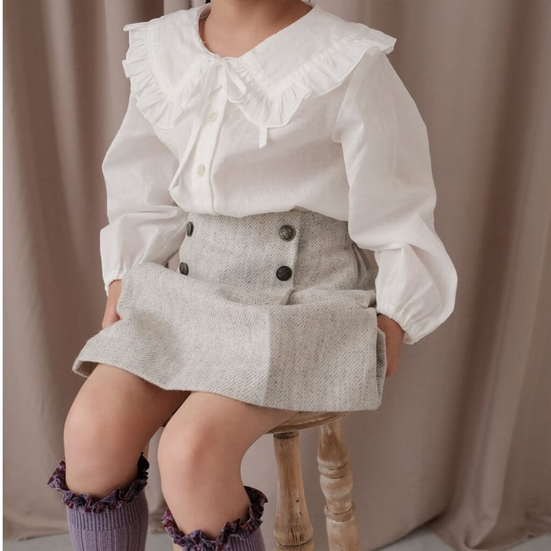 Ribbon blouse / white | june -little closet-