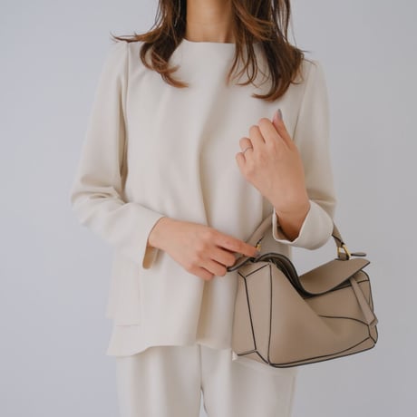 ladies Ceremony double flare blouse / cream