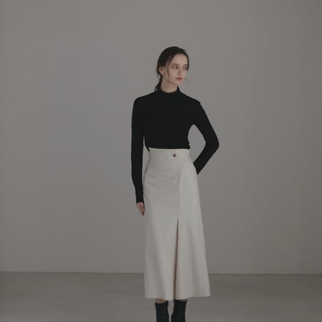 ladies Grace straight skirt / milk tweed