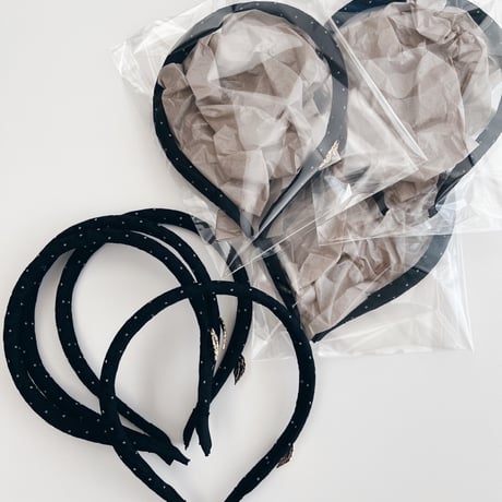 Leaf head band / black