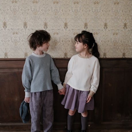 kids Waffle sweat / blue milk