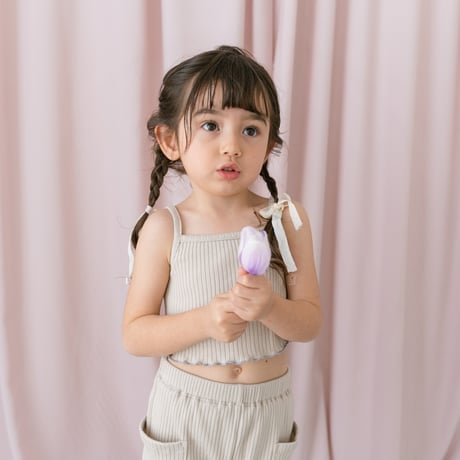Rib mellow camisole / beige