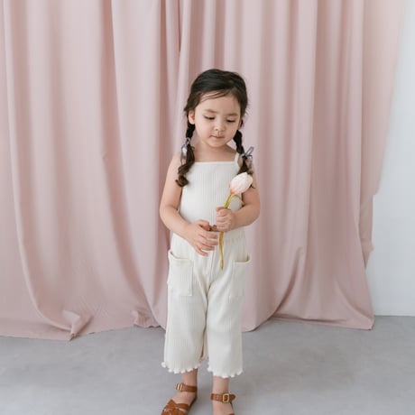 Rib mellow camisole / milk