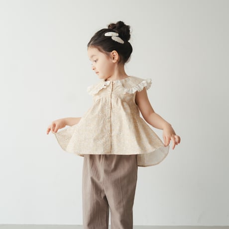 Amandine blouse / Gentle bloom-Sand