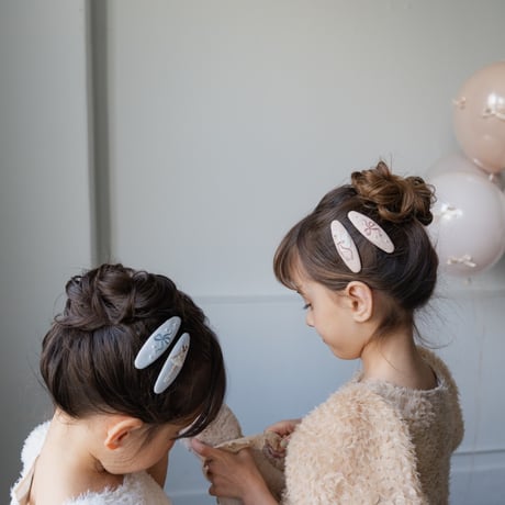 Swan hair pin 2pc set / peach
