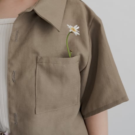 kids Summer shirt / Sand brown