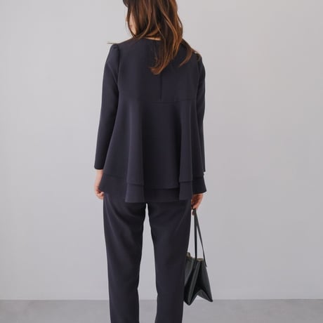 ladies Straight tuck pants / navy