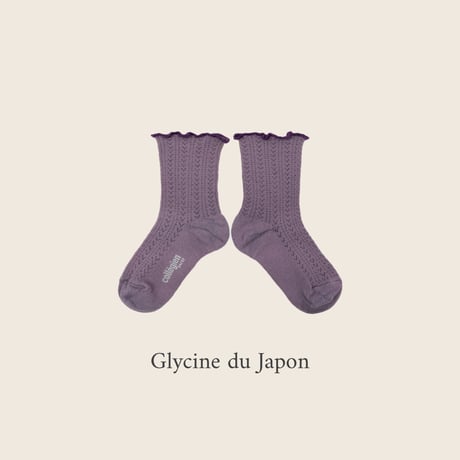 Collegien / Ambre - Lettuce Trim Pointelle Merino Wool Socks
