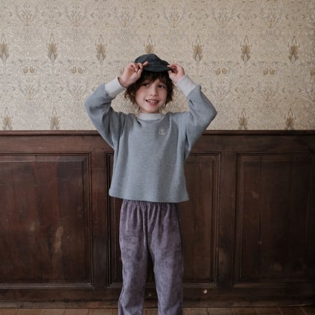 kids Waffle sweat / blue milk