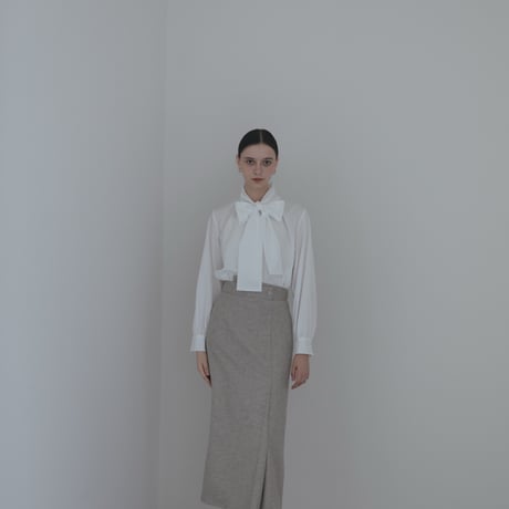 ladies Grace straight skirt / grey tweed