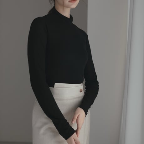 ladies Grace straight skirt / milk tweed