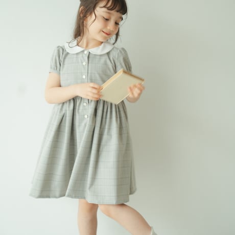 Emily dress / Quiet gray check