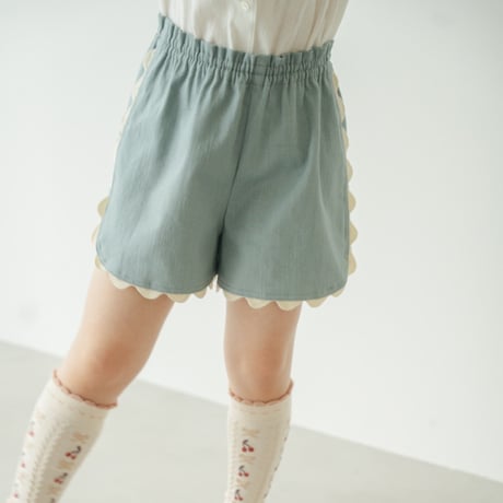 Tuille short pants / Light denim