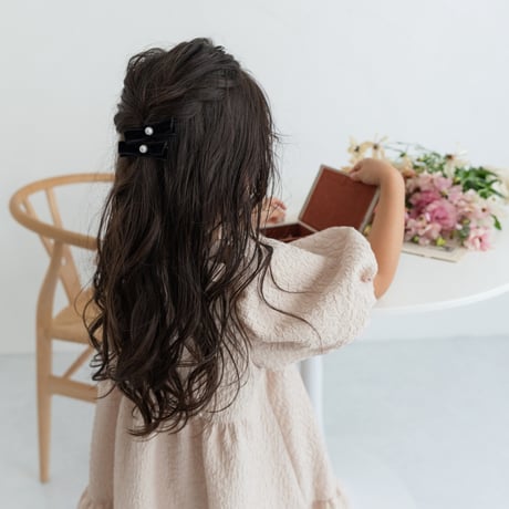 kids Back ribbon dress / baby pink