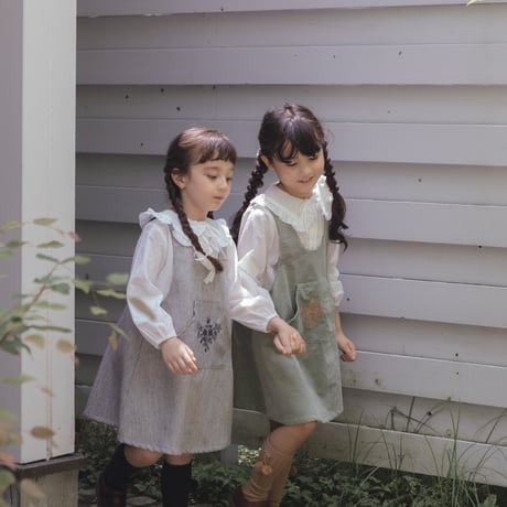 Jumper skirt / mint corduroy