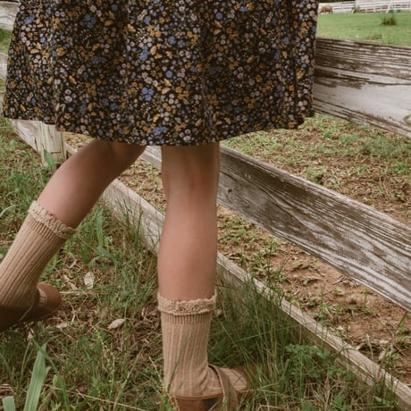Collegien / Hermine - Chaussettes cachemire et laine avec dentelle