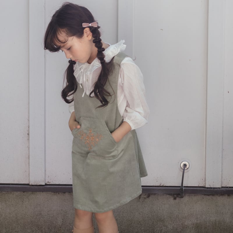 Jumper skirt / mint corduroy | june -little clo