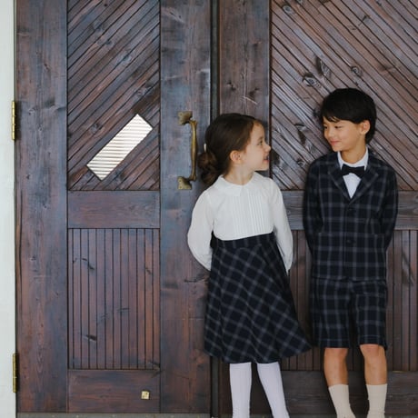 Short pants / navy check