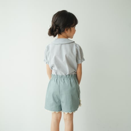 Tuille short pants / Light denim