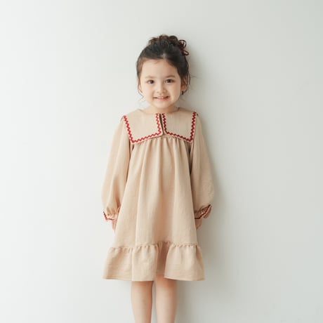 Long sailor dress / Soft camel