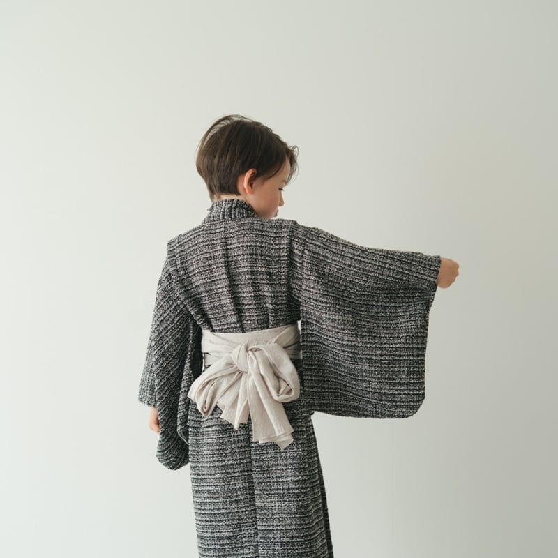 Yukata / Summer tweed - Black | june -little cl