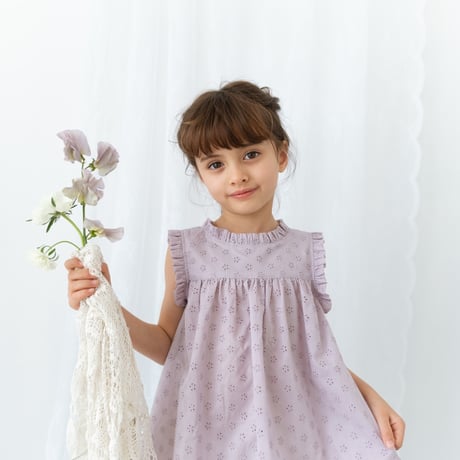 Moon tunic / dusty lilac lace