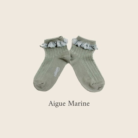 Collegien / Marie-Antoinette - Lightweight Pointelle Socks with Broderie Anglaise