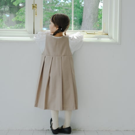 kids Wide jumper skirt / beige