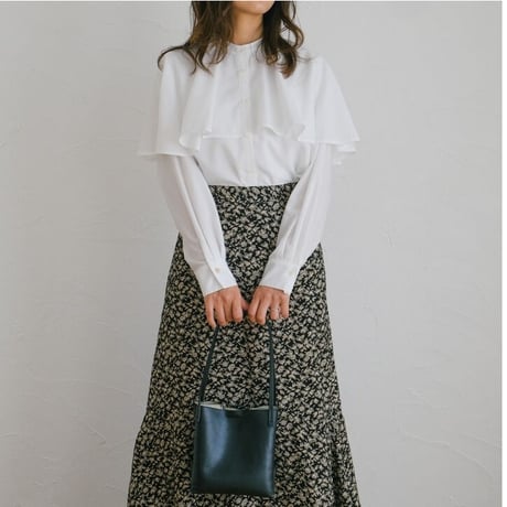 ladies Cape blouse / white