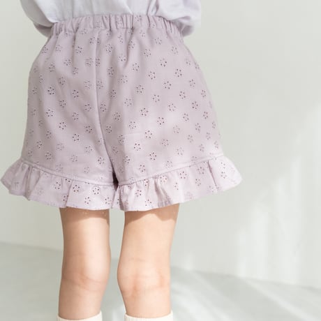 Frill pants / dusty lilac lace