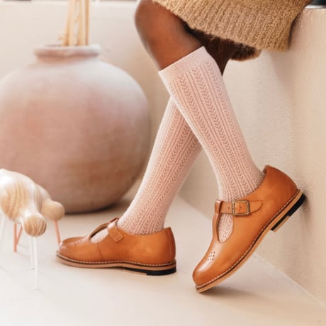 Collegien / Adèle - Pointelle Merino Wool Knee-high Socks