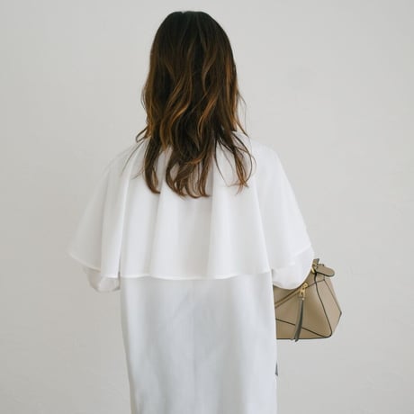 ladies Cape blouse / white