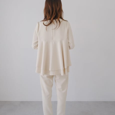 ladies Ceremony double flare blouse / cream